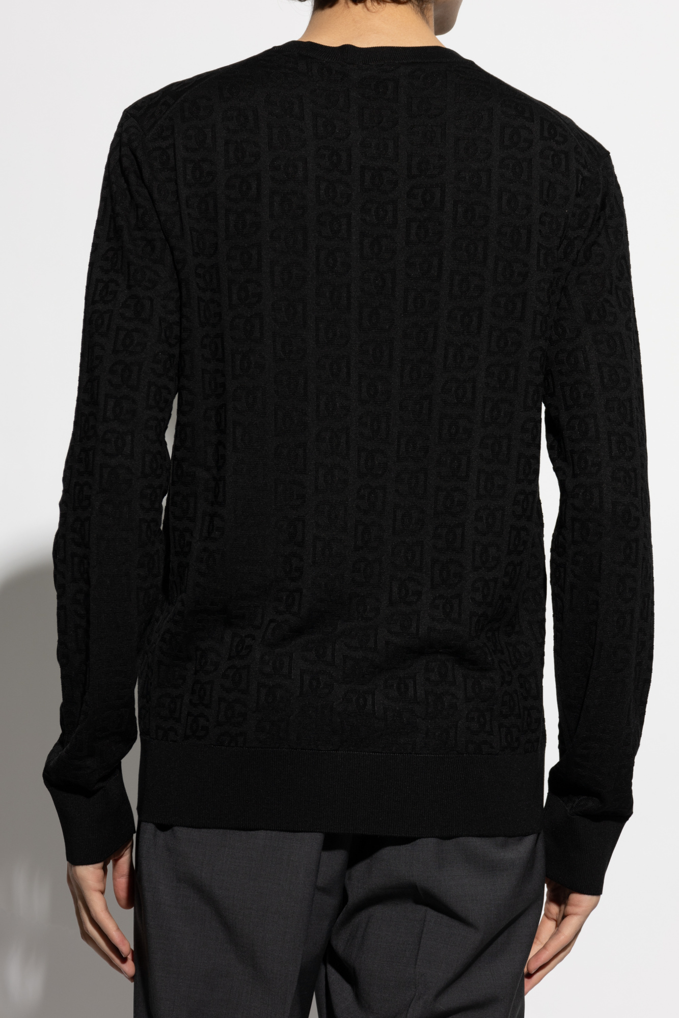 Dolce & Gabbana Silk sweater with monogram | Men's Clothing